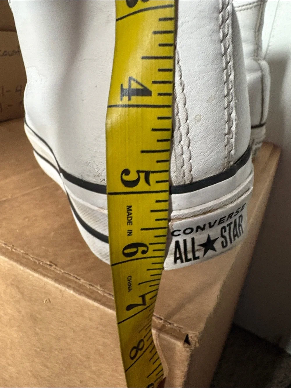 Converse White High-Top Platform Sneakers - Women size 10